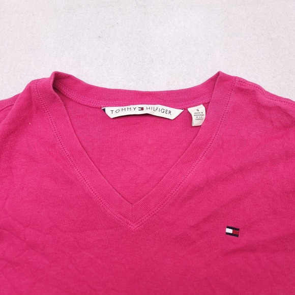 Tommy Hilfiger Casual Pullover Short Sleeve T Shirt Womens Size Small S Pink - Picture 1 of 12